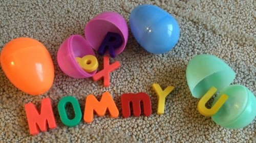 Magnetic Letters in Easter Eggs