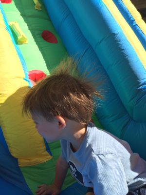 When your child's hair stands up, you can talk to the about the scientific concept of static electricity!