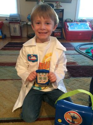 Pretending to be a doctor can help lessen the anxiety for some kids who have upcoming doctor's appointments.