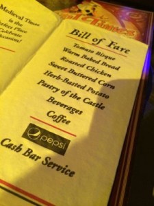 Here is what guests can enjoy at Medieval Times. (Vegetarian options are also available!)