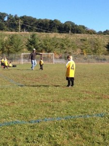 Tyler would stand in the middle of the field and cry during his first soccer season!