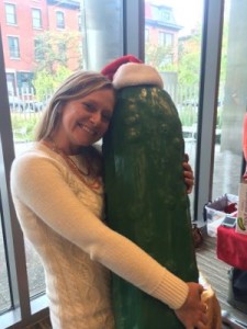 Hugging the Christmas Pickle