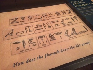 Hieroglyphs at the Franklin Institute