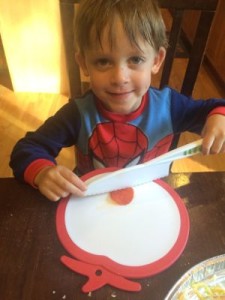 The knife is so safe that even my 4-year-old was able to use it to cut his pepperoni!