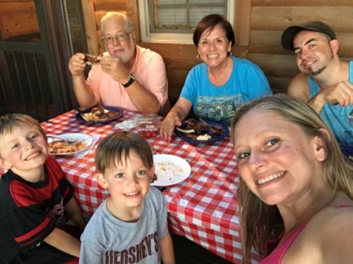 Dinner on the Deck at Hersheypark Camping Resort