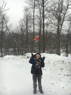 Football in the Snow