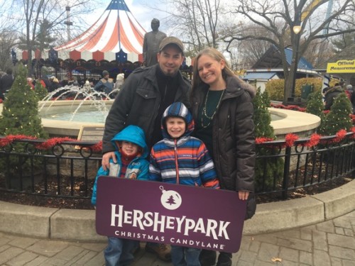 Family Picture at Hersheypark Christmas Candylane