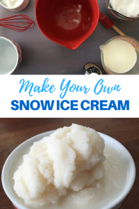How to Make Your Own Snow Ice Cream
