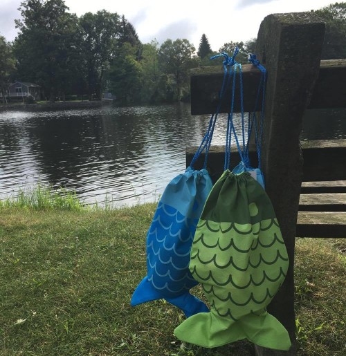 Gone Fishing Drawstring Bag