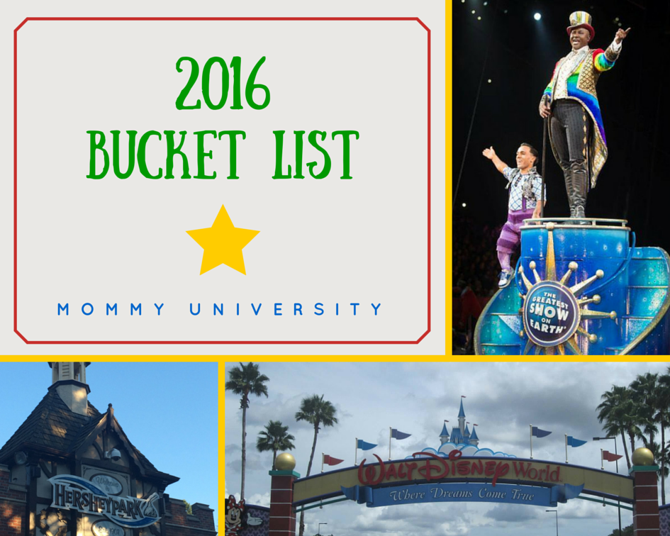 2016 Bucket List