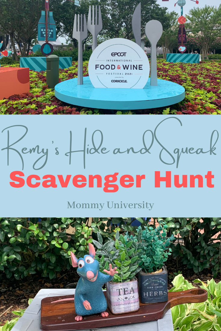 Remy’s Hide and Squeak Scavenger Hunt at Epcot Mommy University